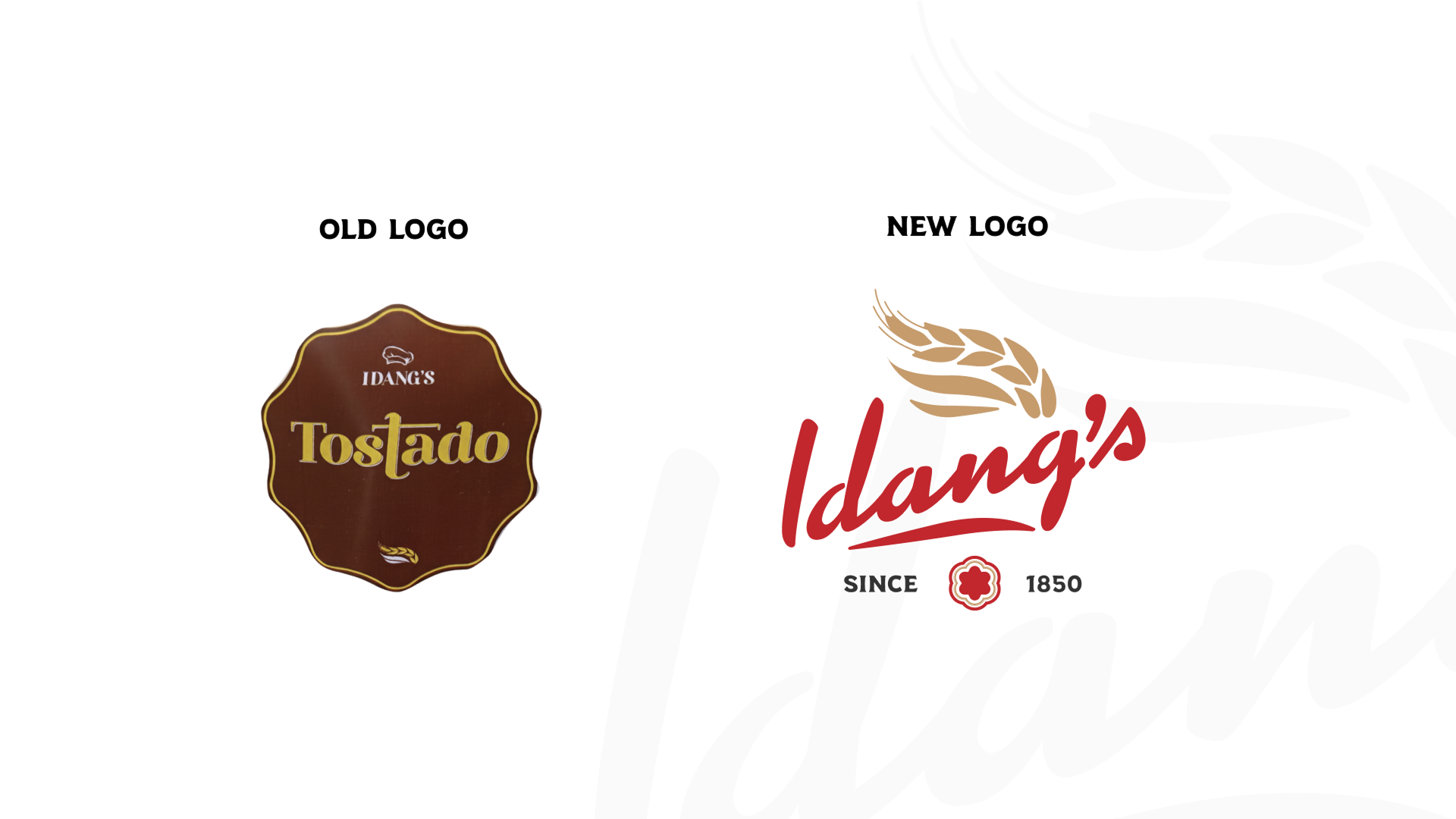 Idang's Tostado Old vs New Logo Comparison